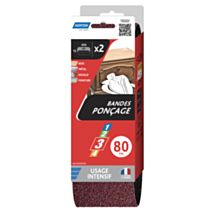 Bandes abrasives 13x454mm grain 80 x2 - NORTON
