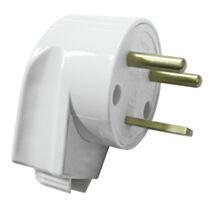 Fiche 1 prise mâle 20A Coudée Blanc - ZENITECH