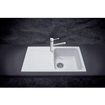 Evier roxana 1 cuve + 1 égouttoir blanc