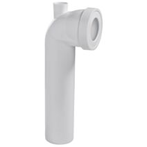 Pipe wc longue coudée mâle avec piquage - WIRQUIN