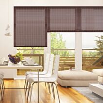 Store enrouleur en bambou Roll'Up chocolat 80x180cm - MADECO