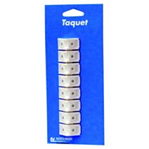 8 taquets d'assemblage Plastique blanc