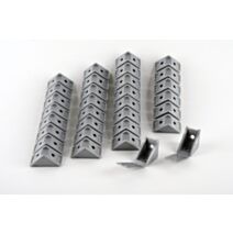 32 taquets d'assemblage Plastique gris alu