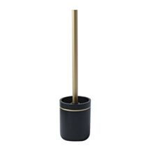 Brosse WC + Support Polyrésine Bly Noir/Doré - SPIRELLA