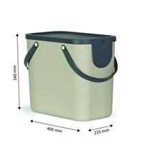 Conteneur tri sélectif albula 25 l taupe