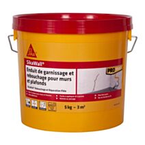 Enduit SikaWall® Garnissage et Rebouchage Murs Plafonds Blanc 5kg - SIKA 