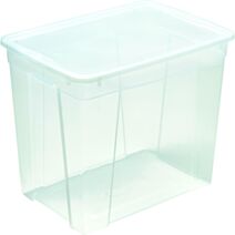 Boîte de rangement transparente avec couvercle 61L - MONDEX
