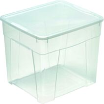 Boîte de rangement transparente avec couvercle 34,5L - MONDEX