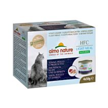 4 Pâtées chat HFC Natural light meal thon/poulet/jambon 50gr - ALMO NATURE