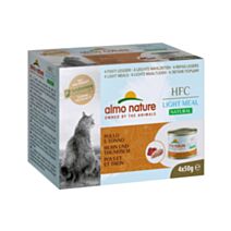 4 Pâtées chat HFC Natural light meal poulet/thon 50gr - ALMO NATURE