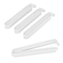 4 Pinces pour sachets 10cm blanc - METALTEX