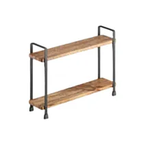Etagère à épices Lava acacia 34x8x23cm 2 niveaux - METALTEX