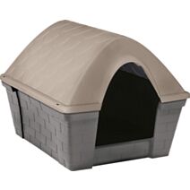 Niche en plastique casa felice pour chien 96 x 78 x 73 cm gris et taupe - ZOLUX