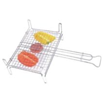 Grill double acier chrome pied 27x37