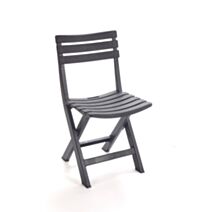 Chaise pliante Birki 44 x 41 x 78 cm anthracite - IPAE PROGARDEN