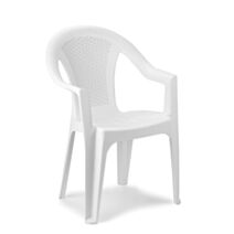 Fauteuil bas blanc avec dossier Ischia - PROGARDEN