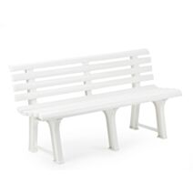 Banc à lattes Orchidea 145 x 49 x 70 cm blanc - PROGARDEN