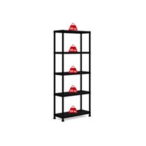 Etagère Plus 5 tablettes résine 176 x 75 x 32 cm noir - KETER