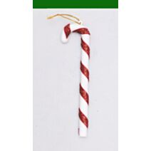 Sucre d'orge à suspendre rouge /blanc 17cm