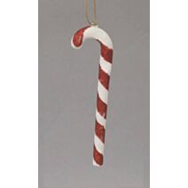 Sucre d'orge à suspendre rouge /blanc 17cm