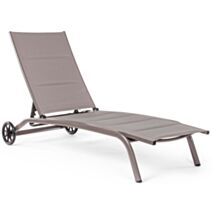 Bain de soleil Léo taupe dossier réglable 5 positions