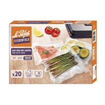 20 Sacs Zippés Avec Valve Sous-Vide 25x35cm​ - LE PARFAIT