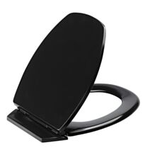 Abattant de toilette noir bois compressé - 36,7x5,1x48cm - ALLIBERT