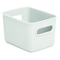 Corbeille de rangement Baobab 1,5L 16,4x12,5x10cm blanc - TATAY