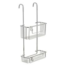 Valet de douche aluminium 2 niveaux 28x15,5x56cm chrome - TATAY