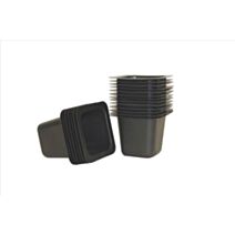 PLASTPOT 20 pots carré Noir 7x7x6cm