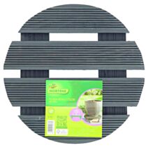 Roule pot bois teinté Anthracit Ø0,30m