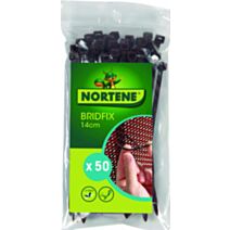 BRIDFIX 50 colliers de fixation marron longueur 14 cm Marron 0,14m
