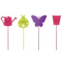 Etiquette métal multicolore h28cm