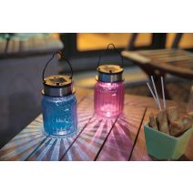 Photophore en verre coloré Ø8,3 x h12,8cm