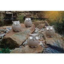 Hiboux décoratifs solaires 11 x 11 x 11cm