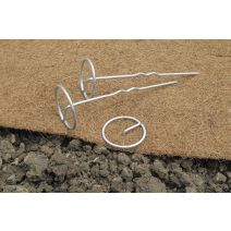 Clous de fixation ergonomiques 100 % métal gris 20cm