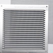 GRILLE ALUMINIUM ARGENT  À VISSER  17 X 17 CM