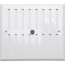 GRILLE ALUMINIUM ARGENT  À VISSER REGLABLE  17 X 19 CM