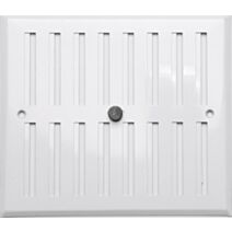 GRILLE ALUMINIUM ARGENT  À VISSER REGLABLE  17 X 19 CM