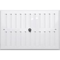 GRILLE ALUMINIUM BLANC  À VISSER REGLABLE 17 X 25 CM