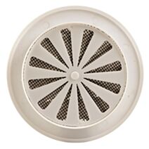 Grille aération aluminium blanc à encastrer Ø9,4cm