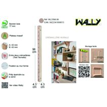 Crémaillère murale wally 96 x 4,3 cm 
