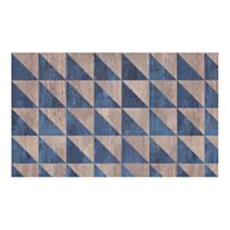 Tapis vinyle imprimé Wood Geom Blue 45X75 CROMA