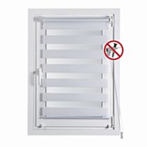 Store enrouleur occultant Jour/Nuit Clip&Fix blanc 150x180cm