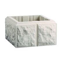 pilier bosselé blanc 30x30 cm - SAS