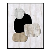 Cadre déco découpes laser Abstrait rond noir 40x50cm - MARCO MUEBLE