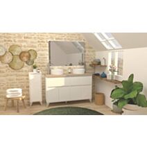 Colonne salle de bain à Poser Ona 86x30x26cm Blanc Mélaminé - AYOR