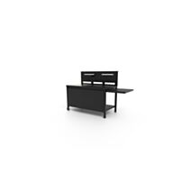 Table Roulante Crédence Acier 120/164x65,7x112,5cm Noir - FORGE ADOUR