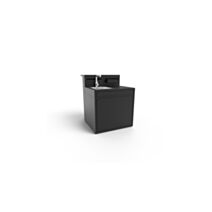 Meuble évier Bar Cuisine extérieure Acier 90x97xH112,5cm Noir - FORGE ADOUR