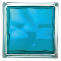 Brique de verre Brilly turquoise 19x19x8cm - VITRABLOK